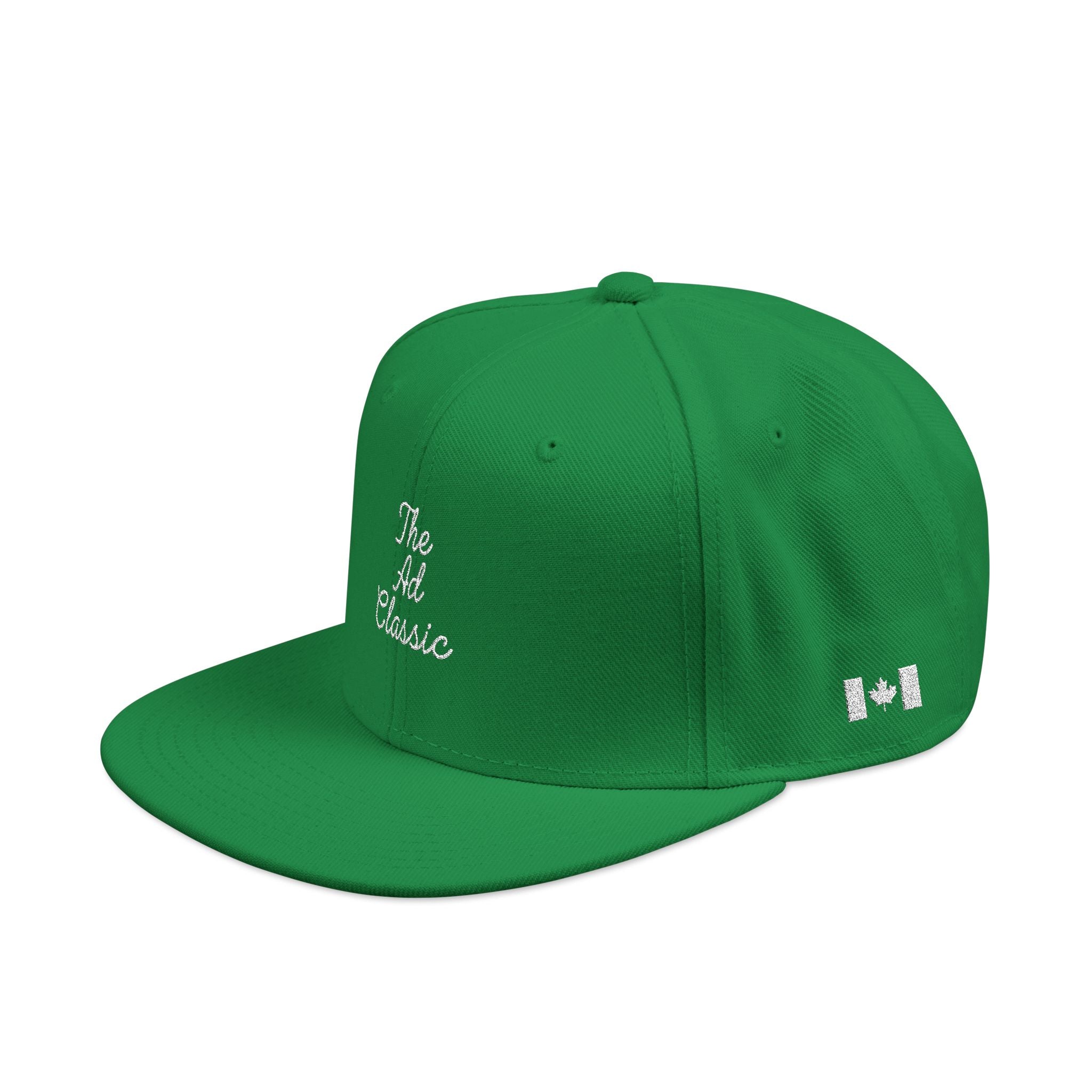 Embroidered 'Ad Classic' Script Logo Snapback Hat