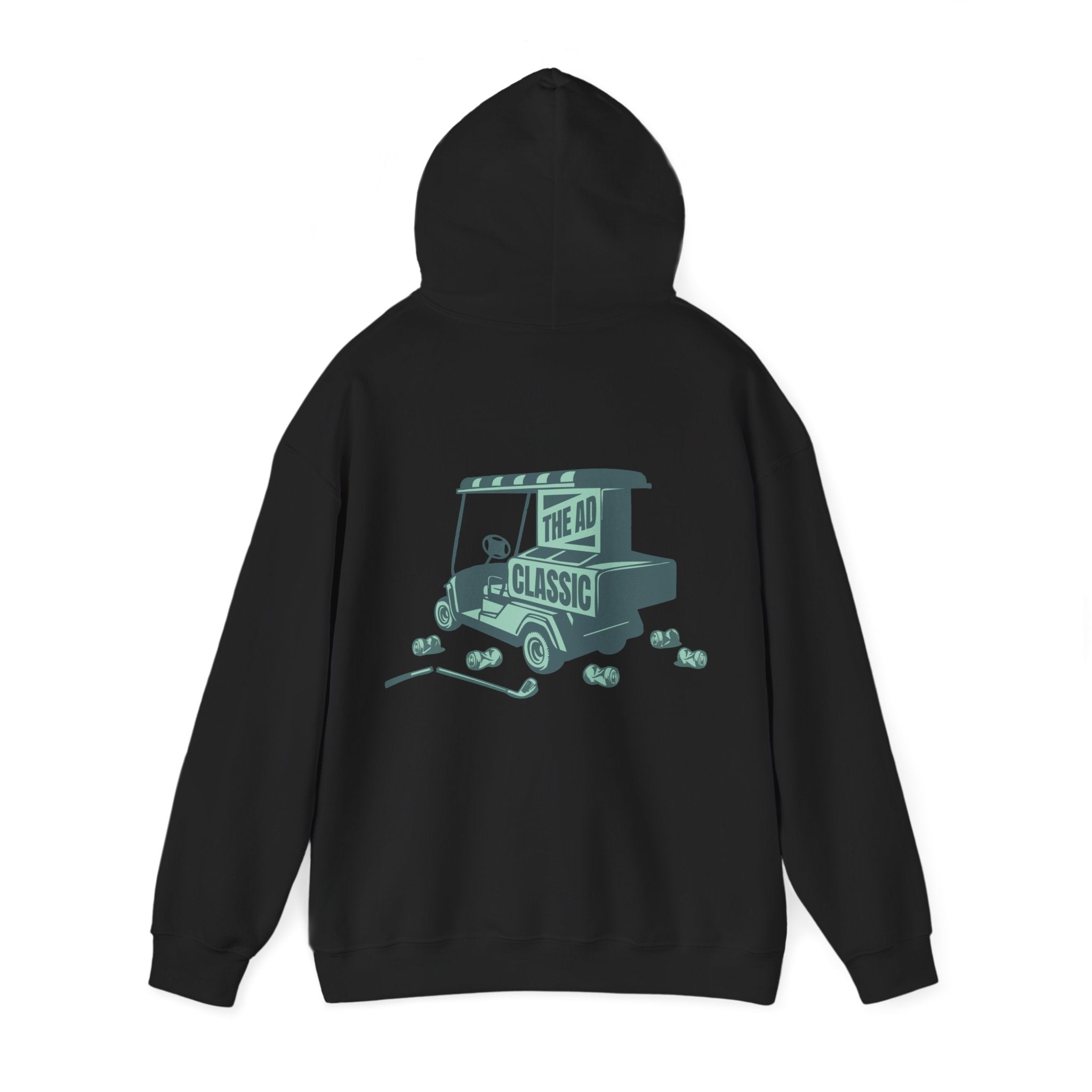 Golf Cart Hoodie – “The AD Classic” Vintage Golf Pullover - minimal front logo