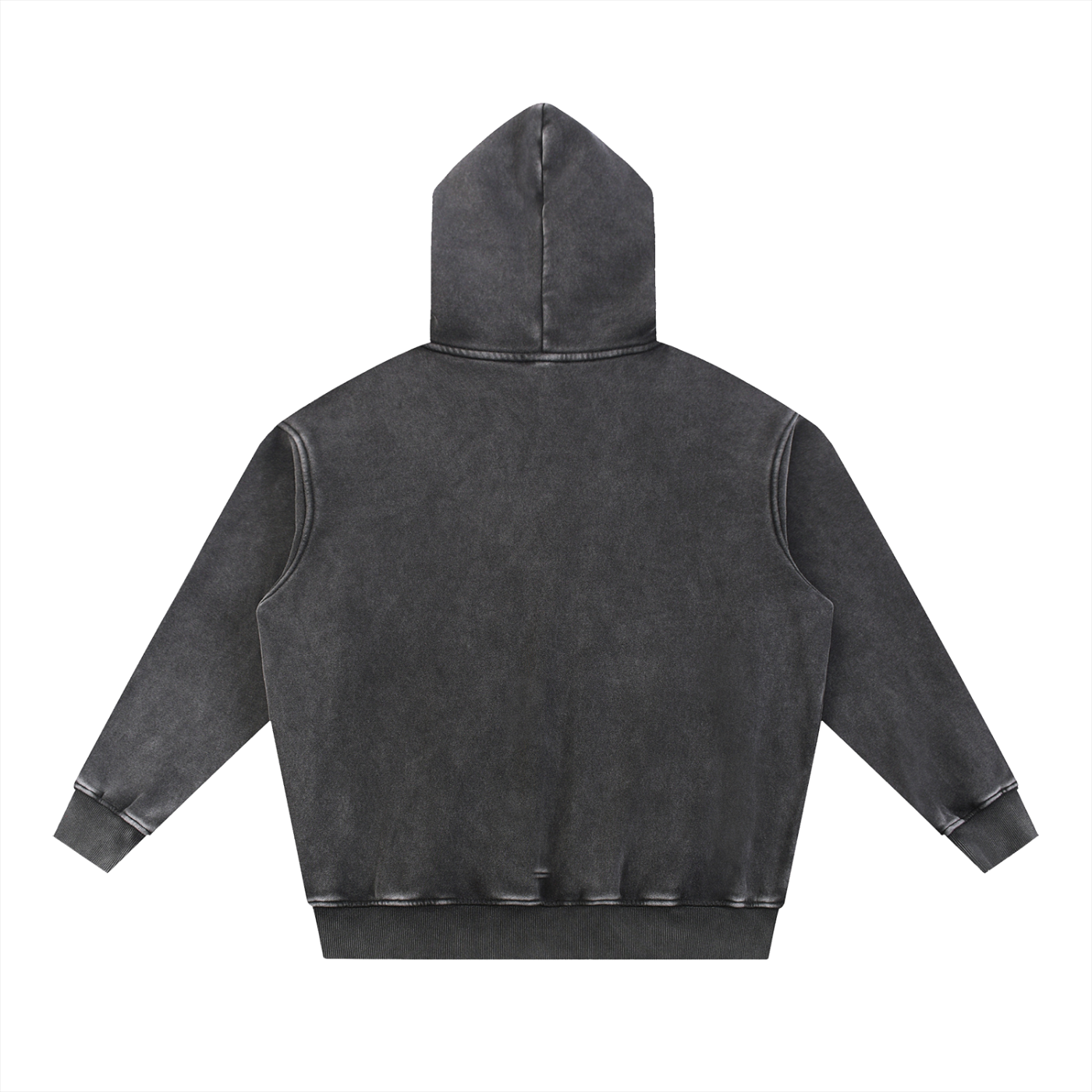 Snow Wash Fleece Oversize Hoodie - Script Logo front only