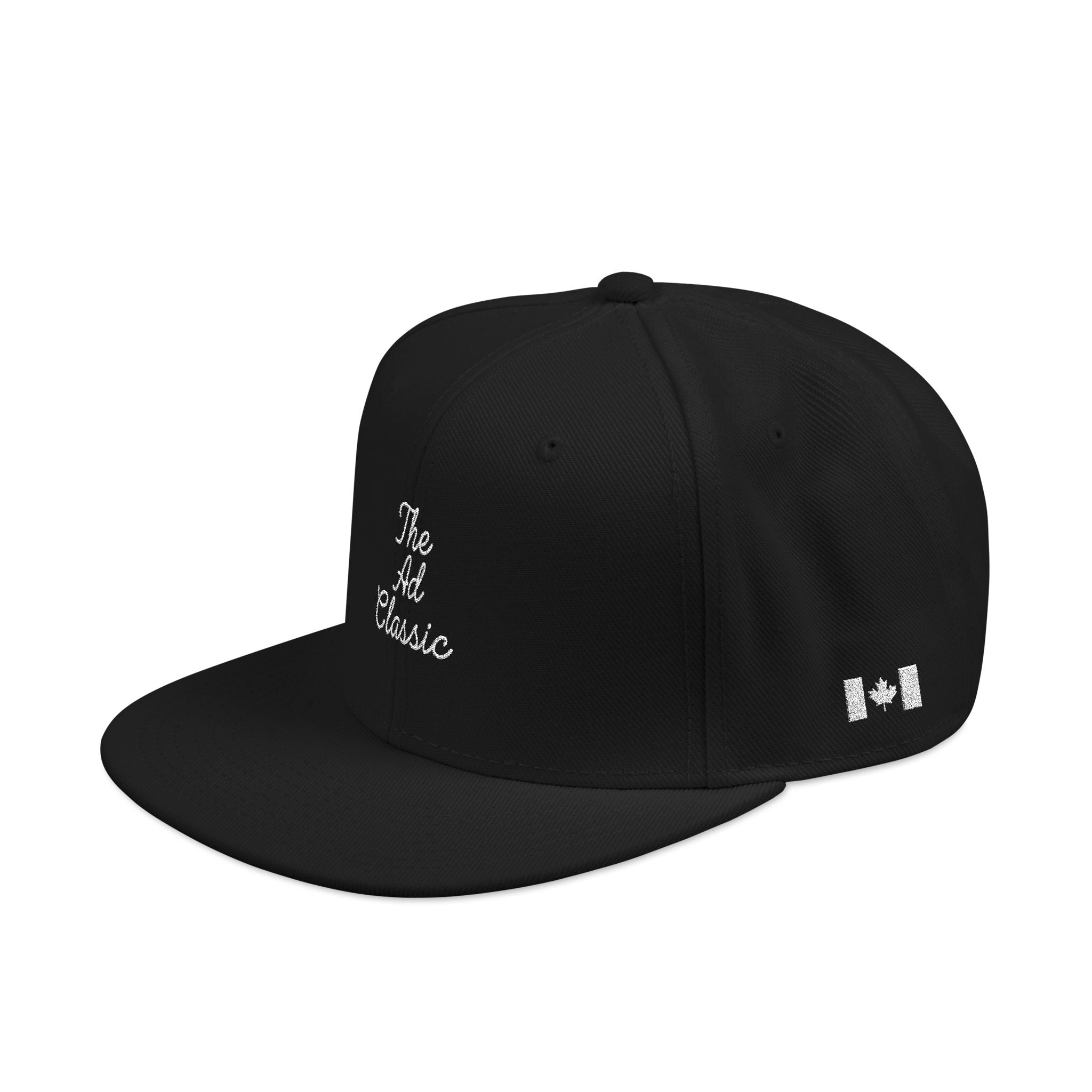 Embroidered 'Ad Classic' Script Logo Snapback Hat