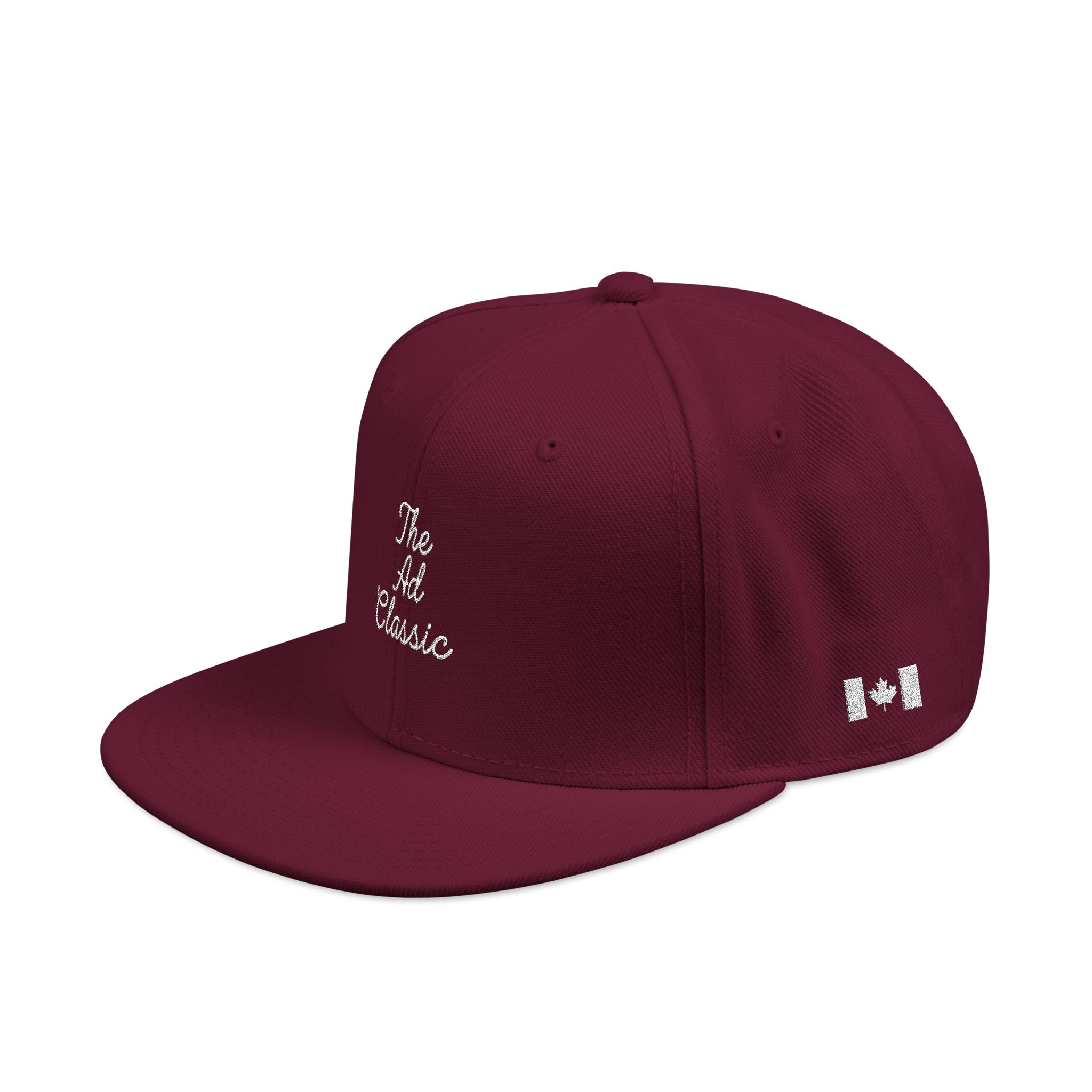 Embroidered 'Ad Classic' Script Logo Snapback Hat