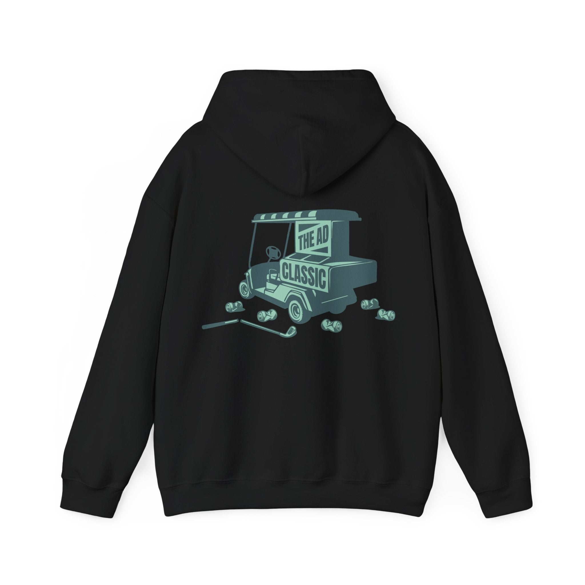 Golf Cart Hoodie – “The AD Classic” Vintage Golf Pullover - minimal front logo