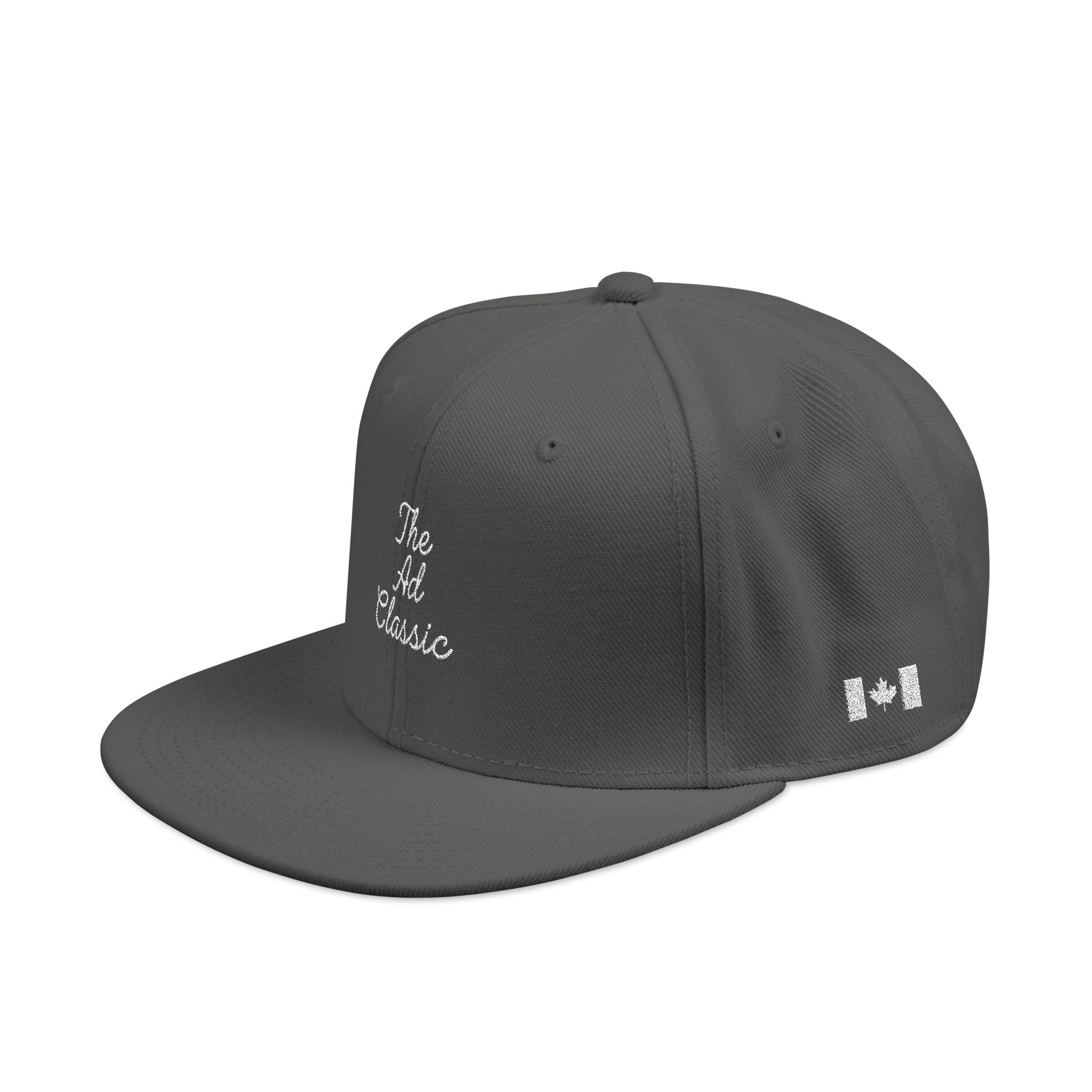 Embroidered 'Ad Classic' Script Logo Snapback Hat