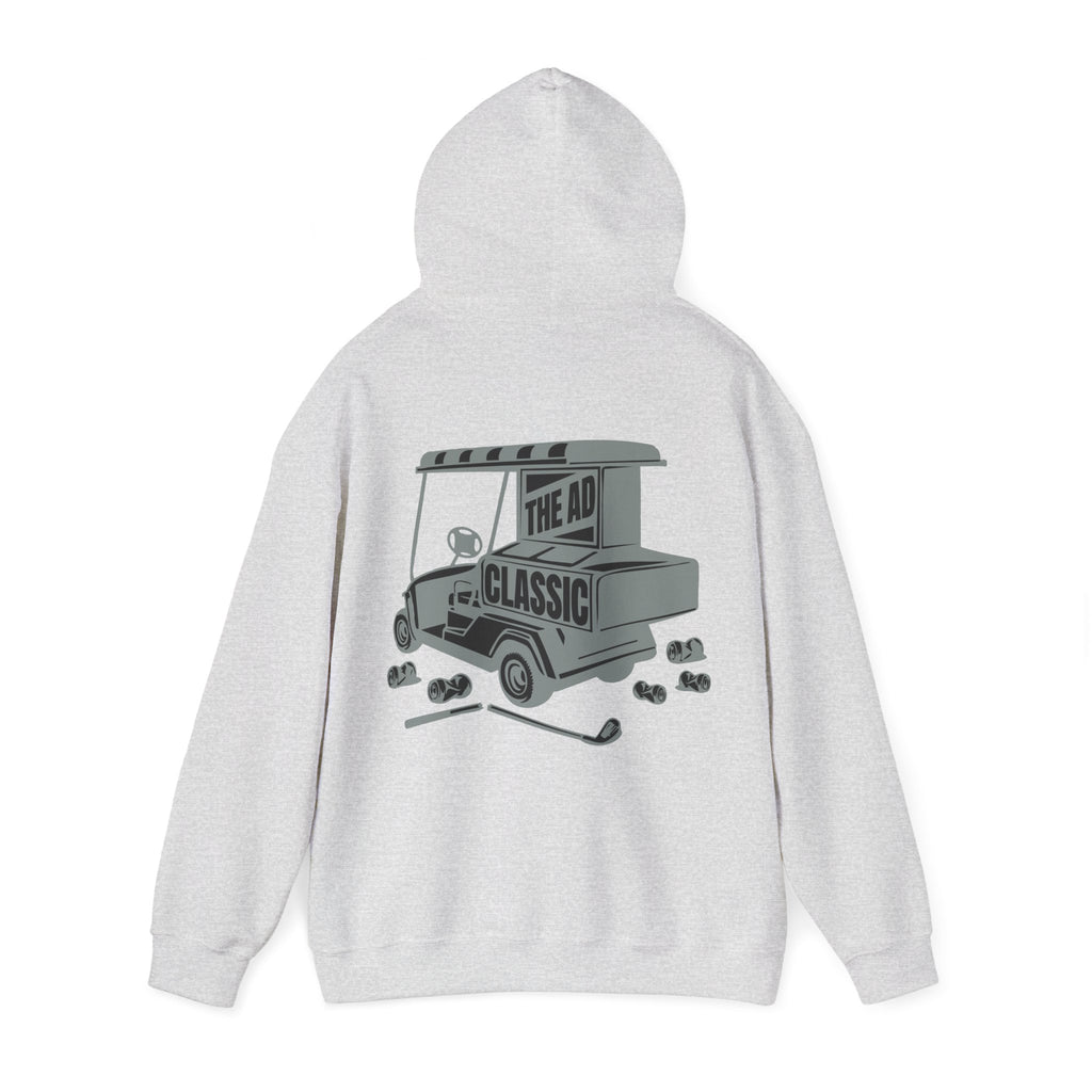 Golf Cart Hoodie – “The AD Classic” Vintage Golf Pullover - minimal front logo