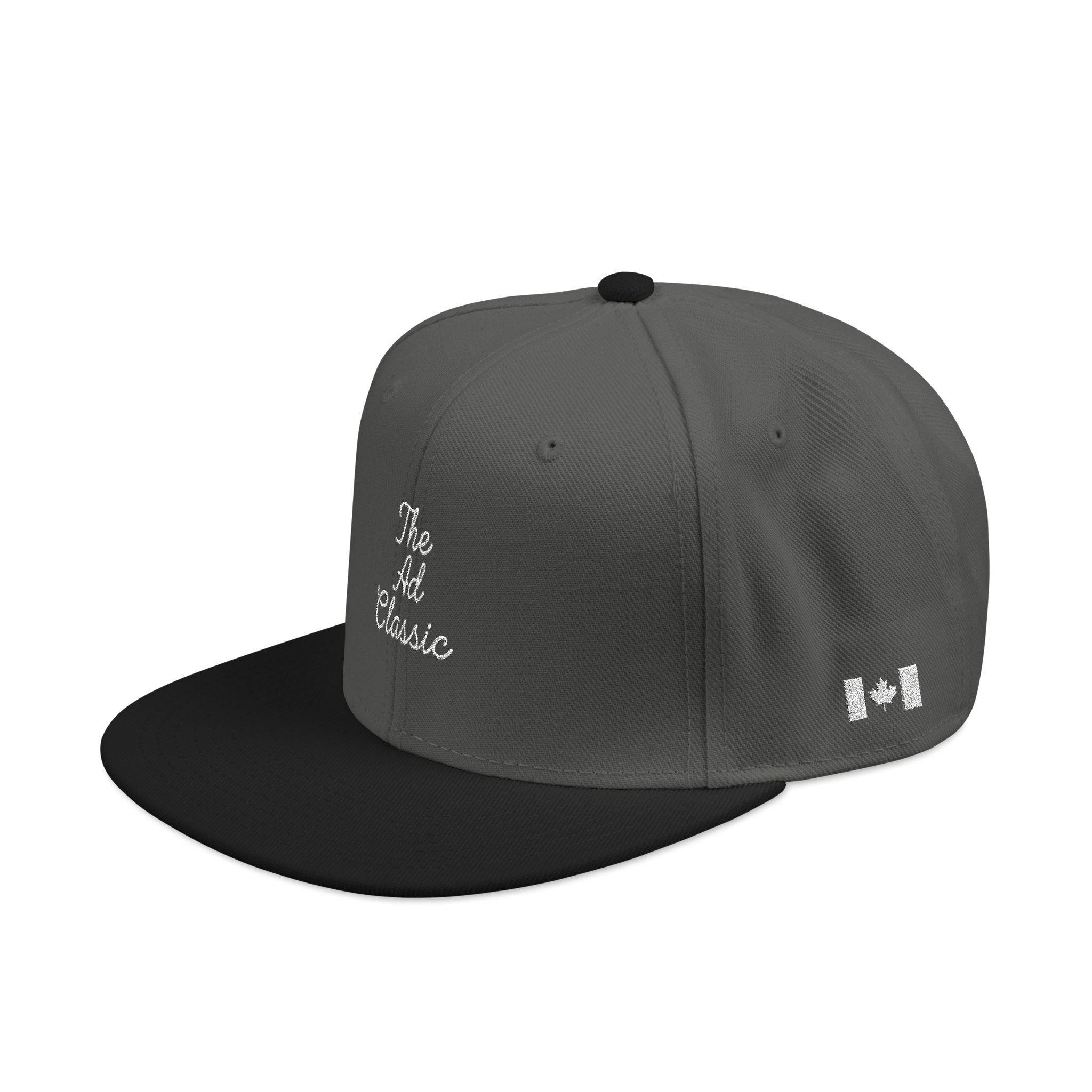 Embroidered 'Ad Classic' Script Logo Snapback Hat