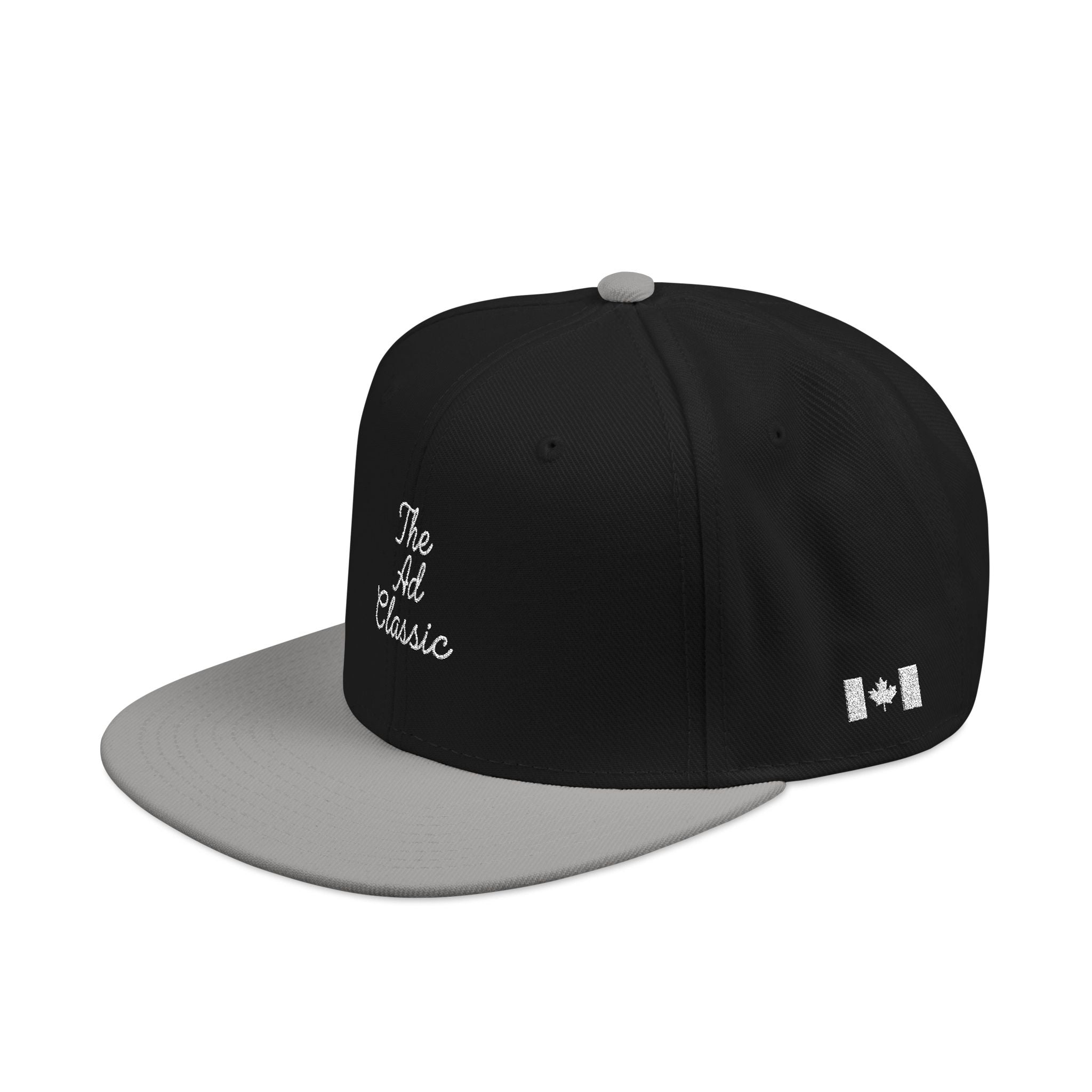 Embroidered 'Ad Classic' Script Logo Snapback Hat