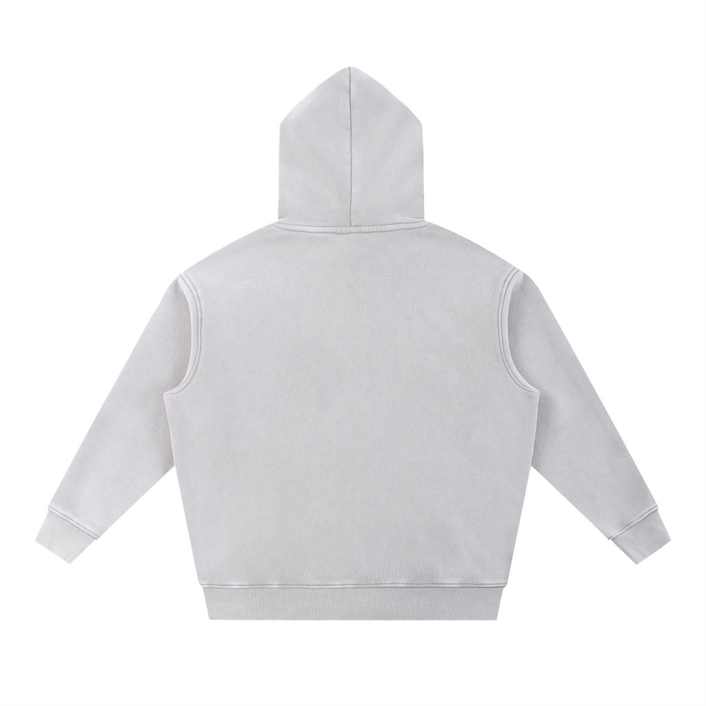 Snow Wash Fleece Oversize Hoodie - Script Logo front only