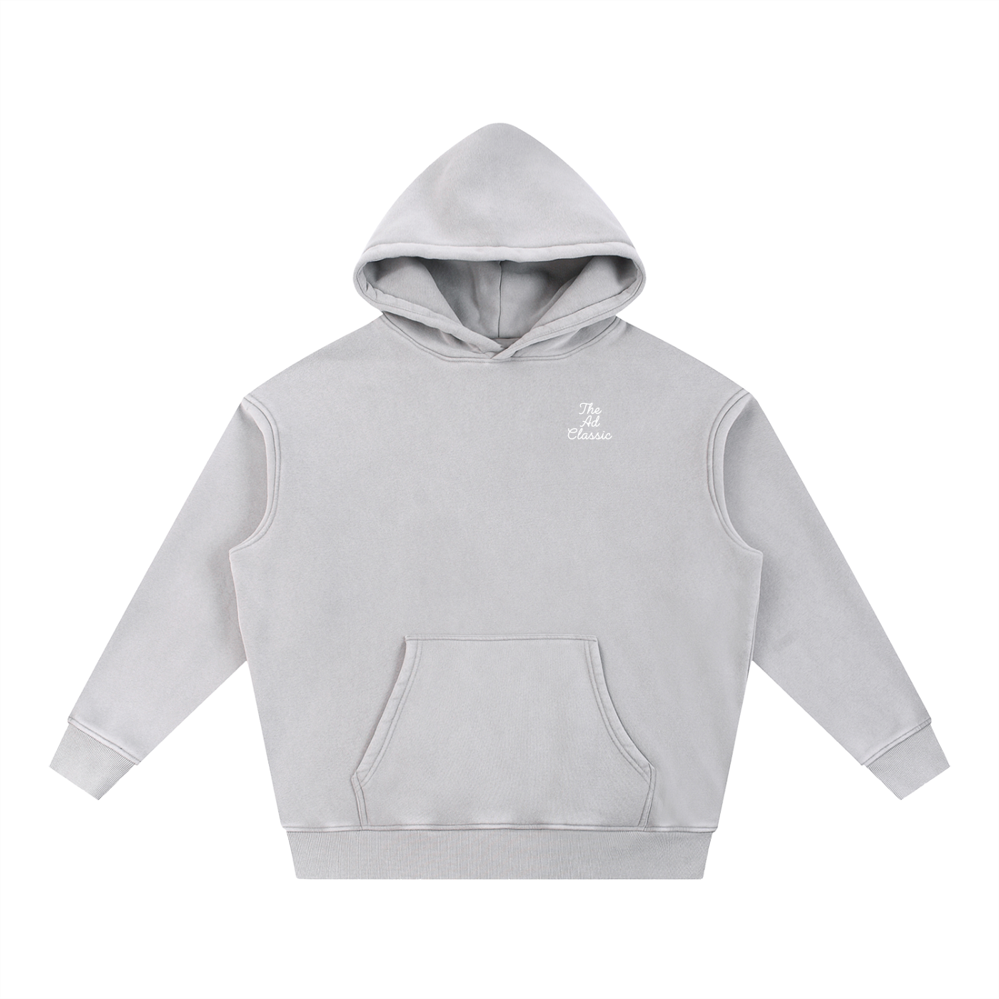 Snow Wash Fleece Oversize Hoodie - Script Logo front only